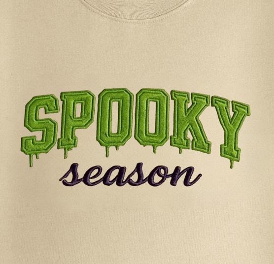 Spooky Season Embroidered Sweatshirt