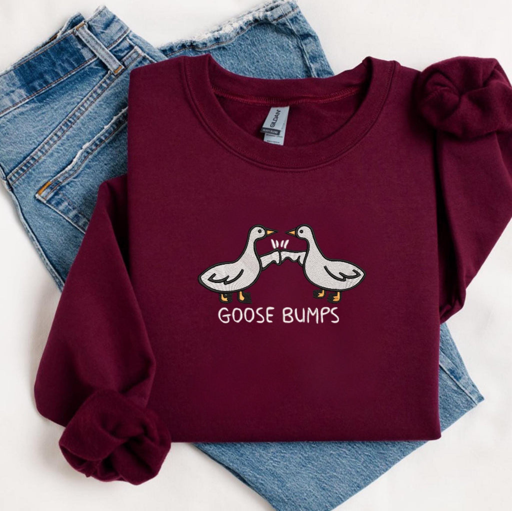 Goose Bumps Embroidered Sweatshirt