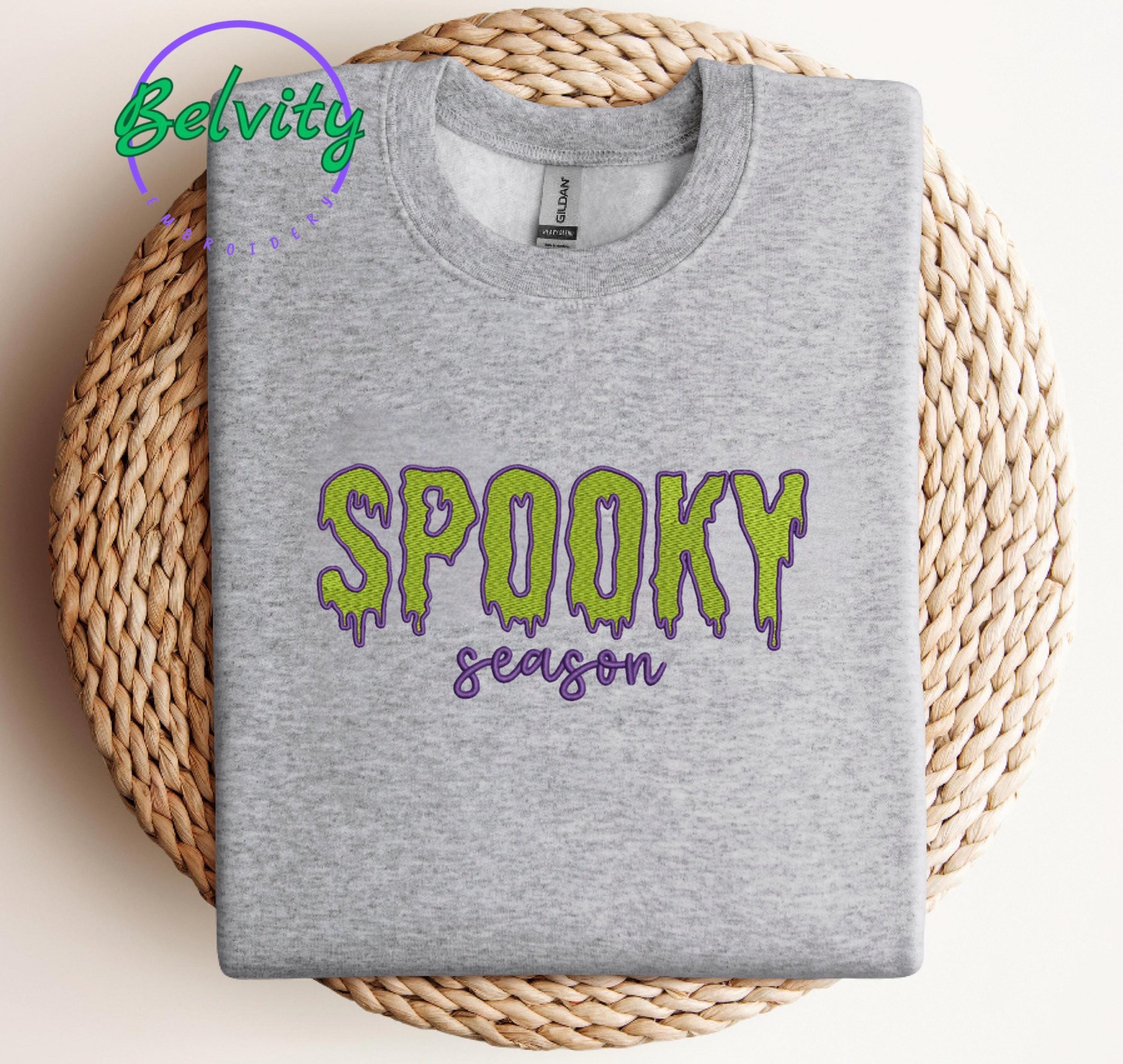 Scary Spooky Season Embroidered Sweatshirt