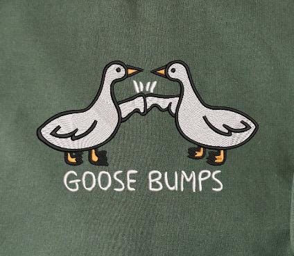 Goose Bumps Embroidered Sweatshirt