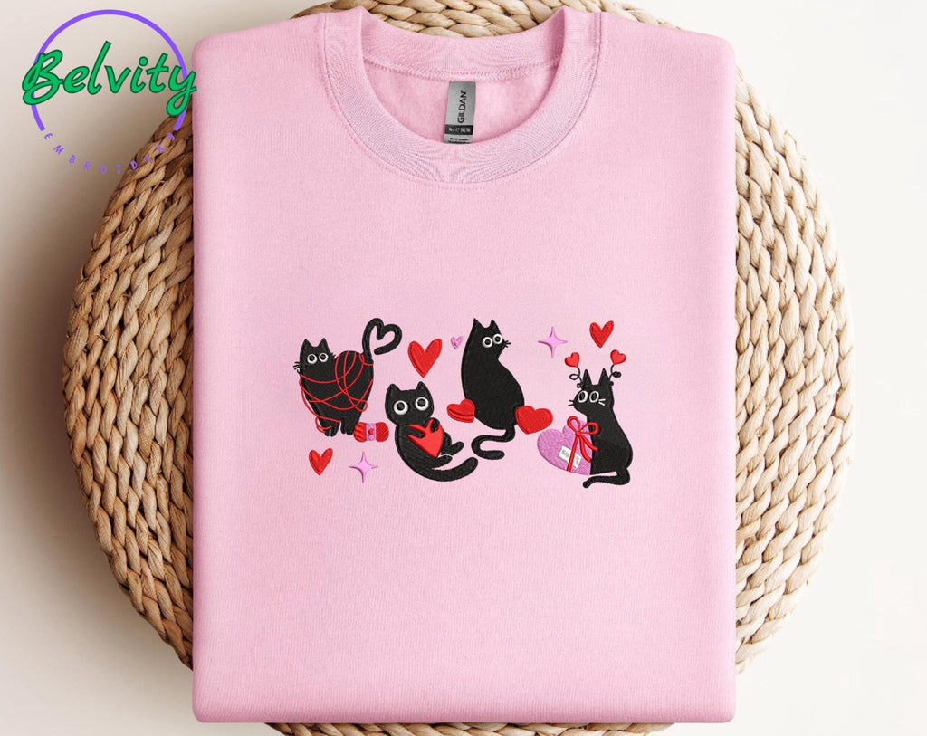 Love Cats Embroidered sweatshirt