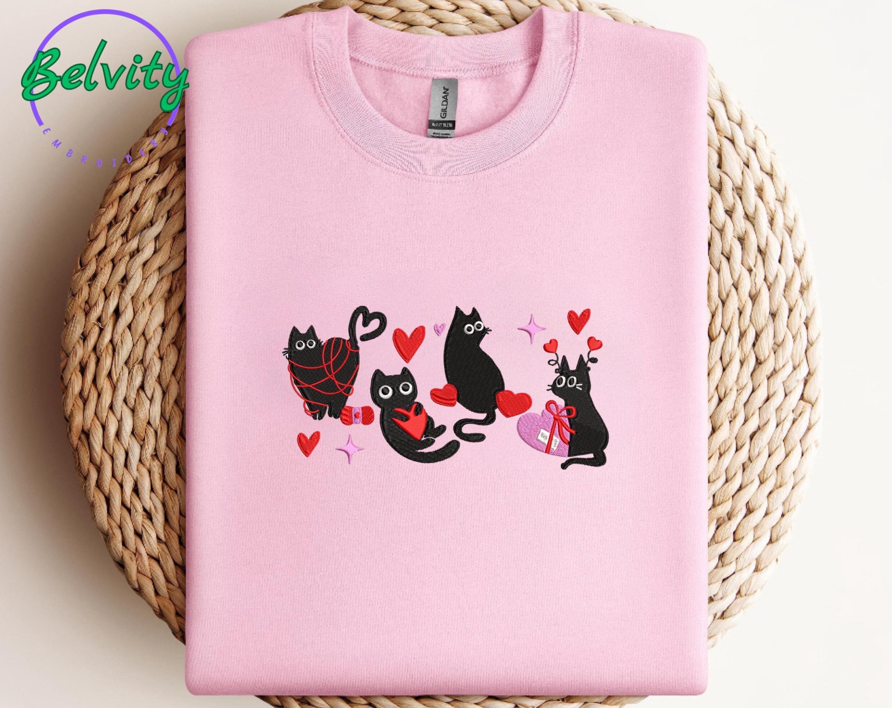 Love Cats Embroidered sweatshirt