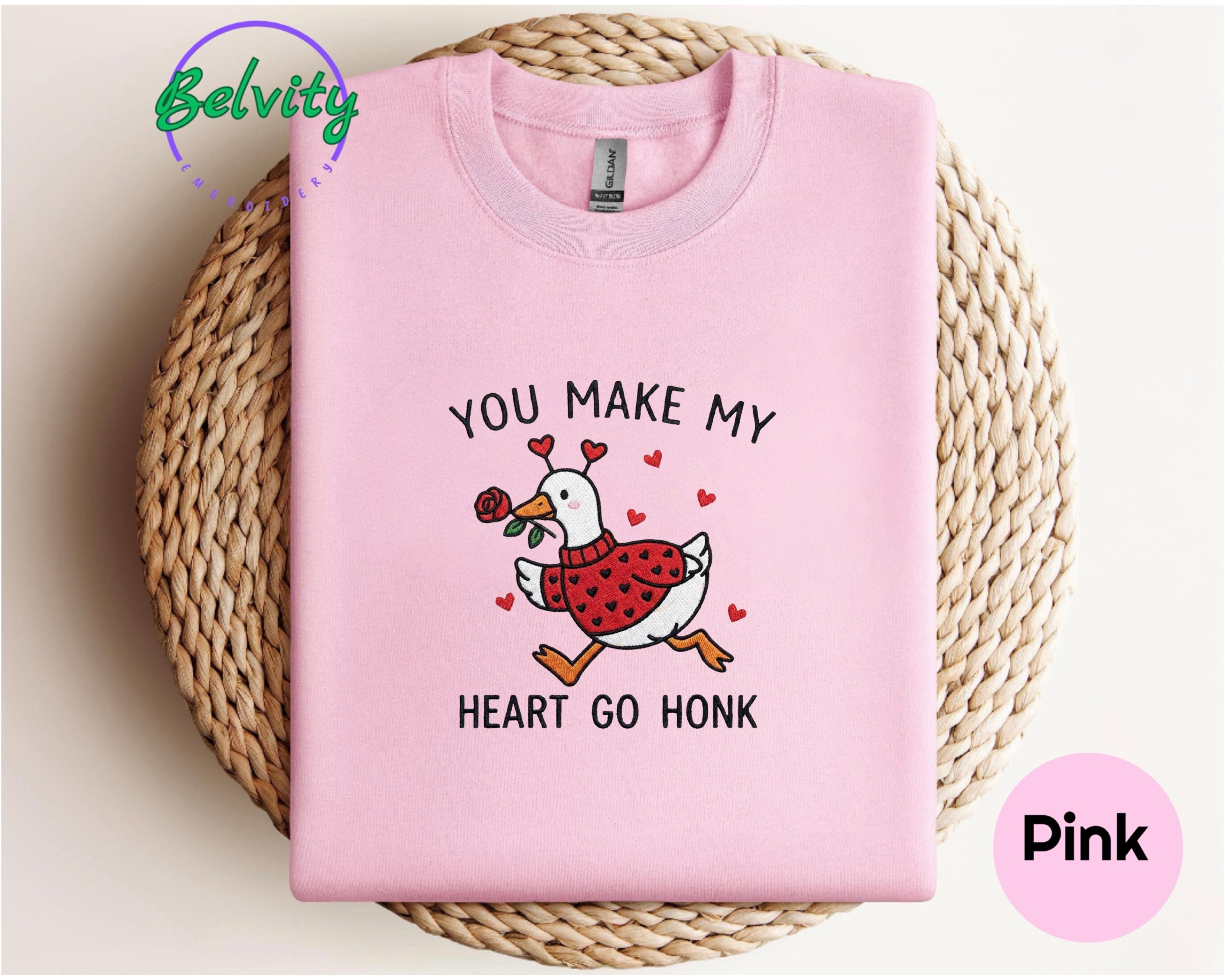 Goose Heart Go Honk Embroidered sweatshirt