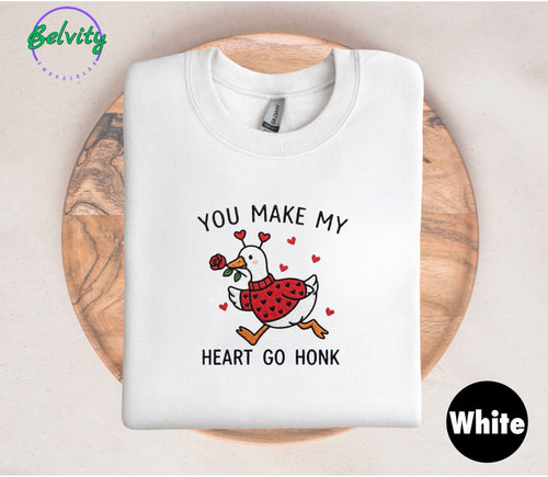 Goose Heart Go Honk Embroidered sweatshirt