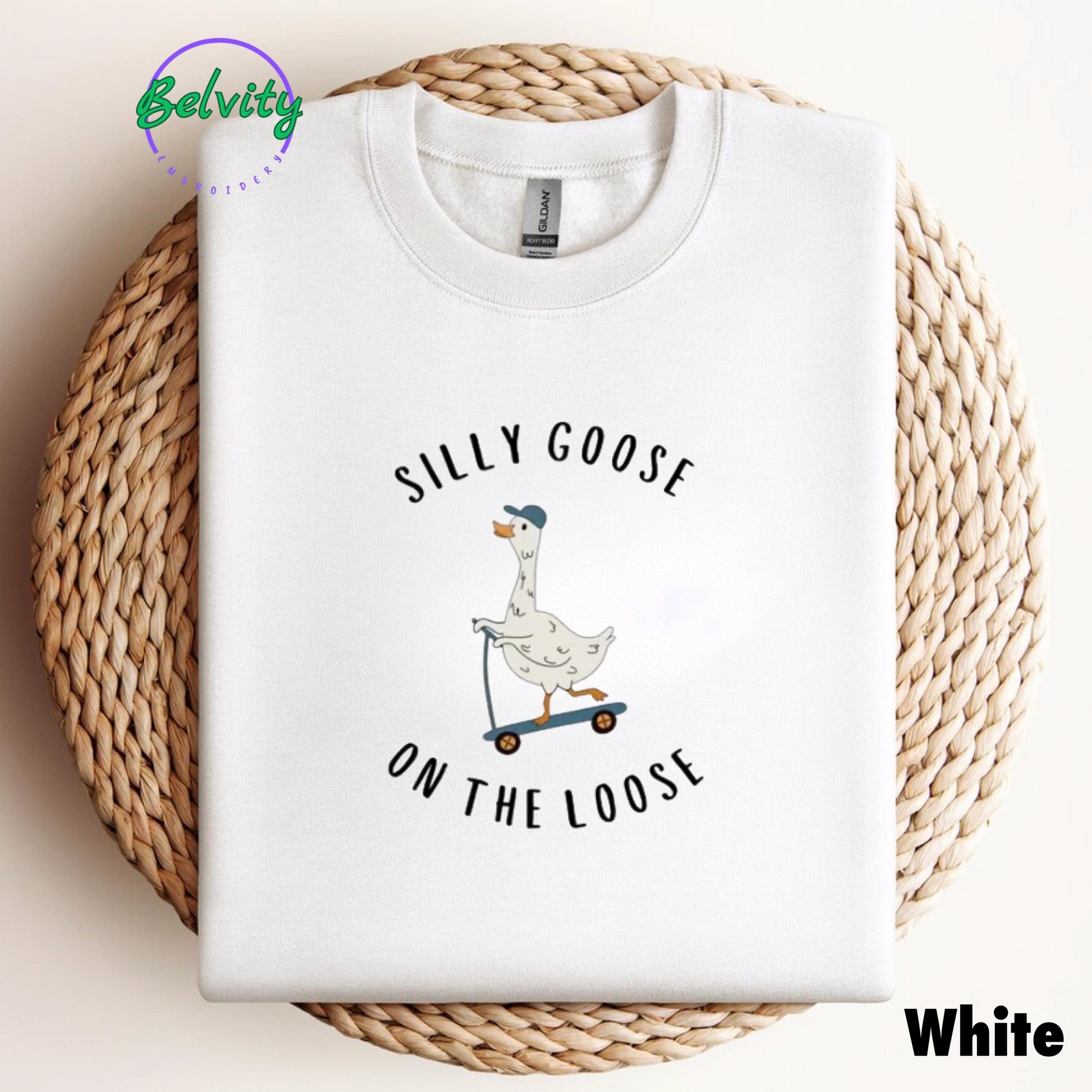 Silly Goose On the Loose Embroidered Sweatshirt