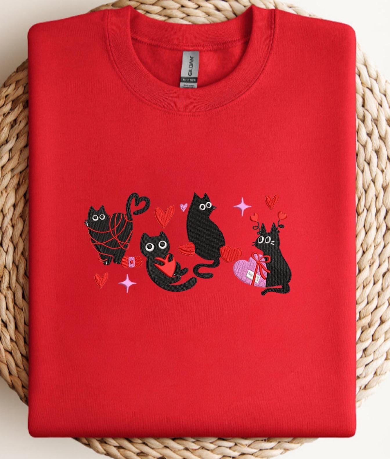 Love Cats Embroidered sweatshirt