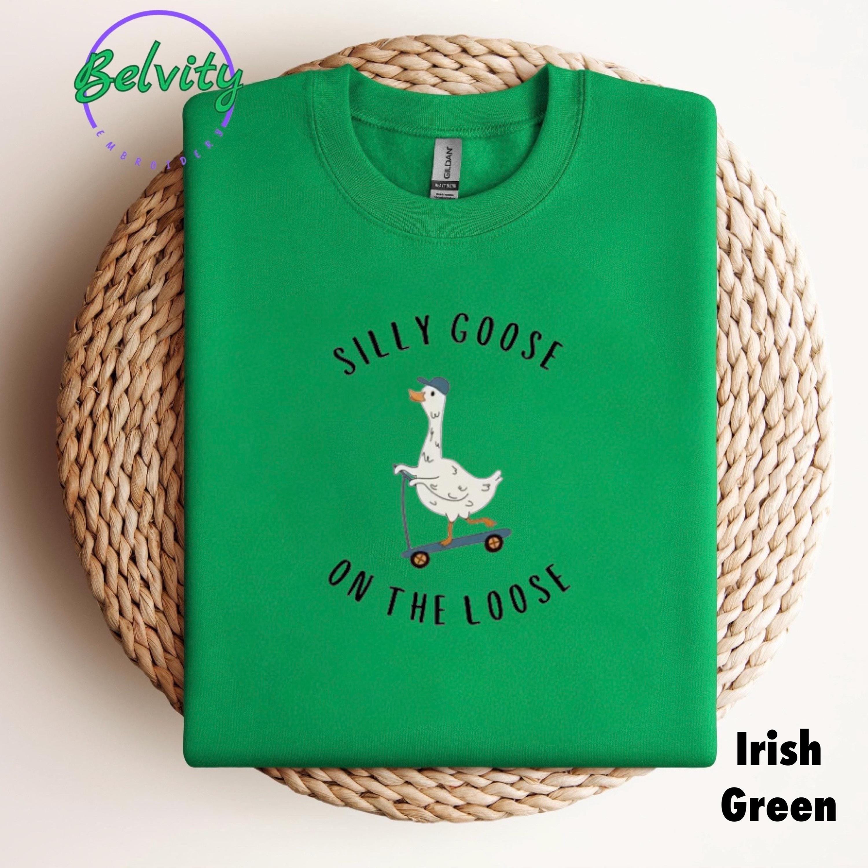 Silly Goose On the Loose Embroidered Sweatshirt