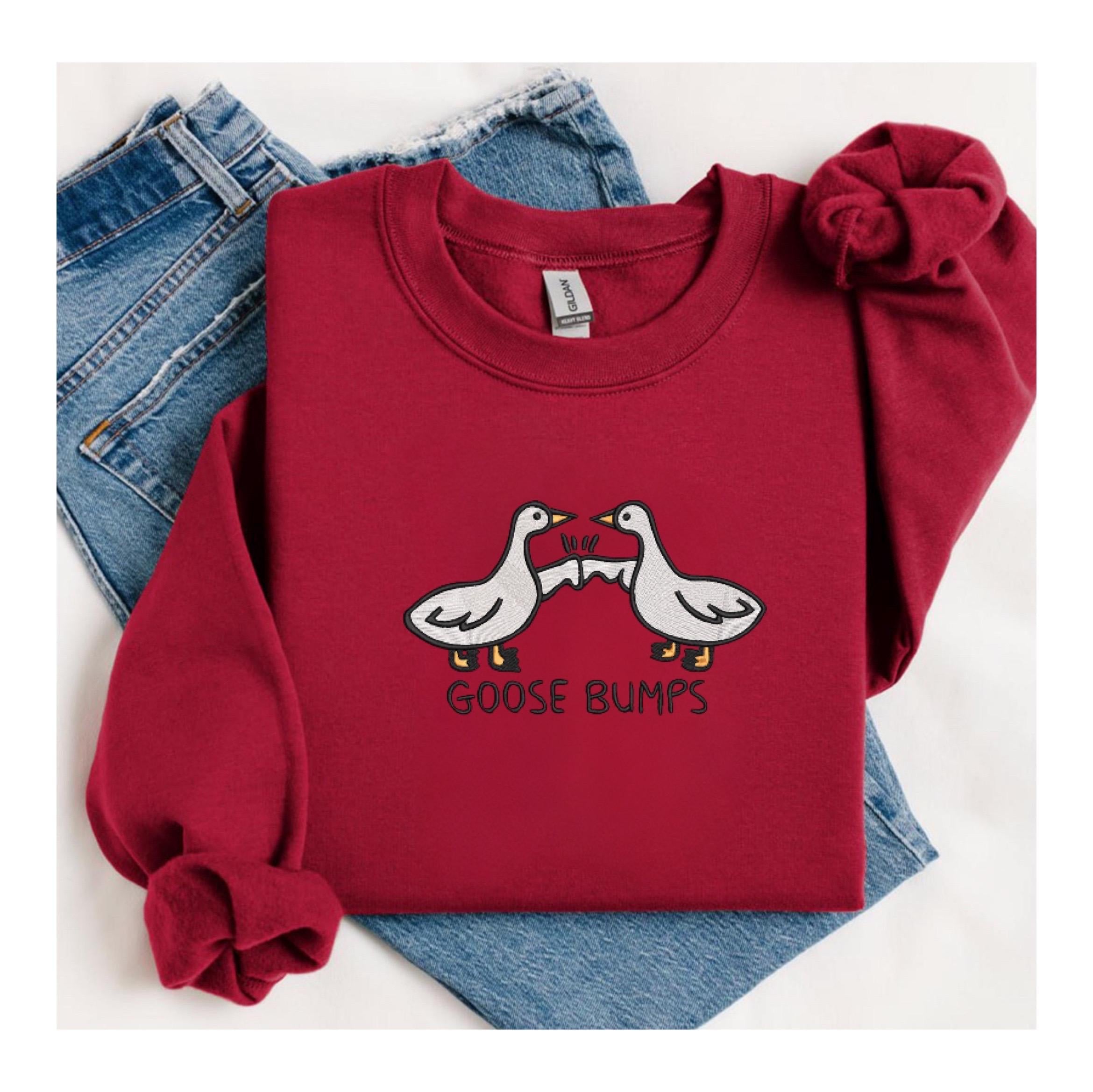 Goose Bumps Embroidered Sweatshirt