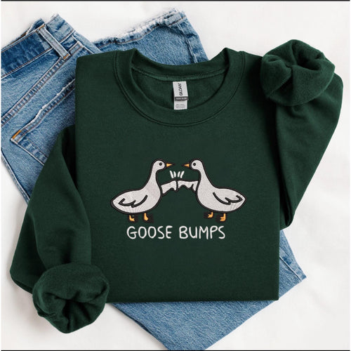 Goose Bumps Embroidered Sweatshirt