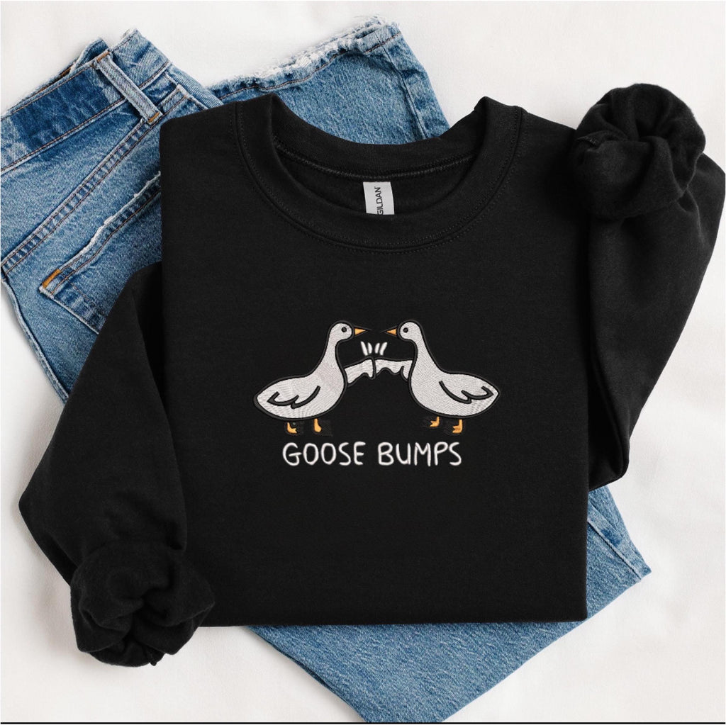 Goose Bumps Embroidered Sweatshirt