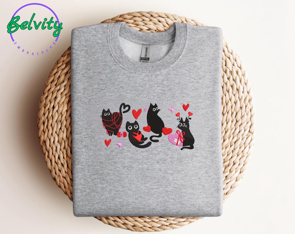 Love Cats Embroidered sweatshirt