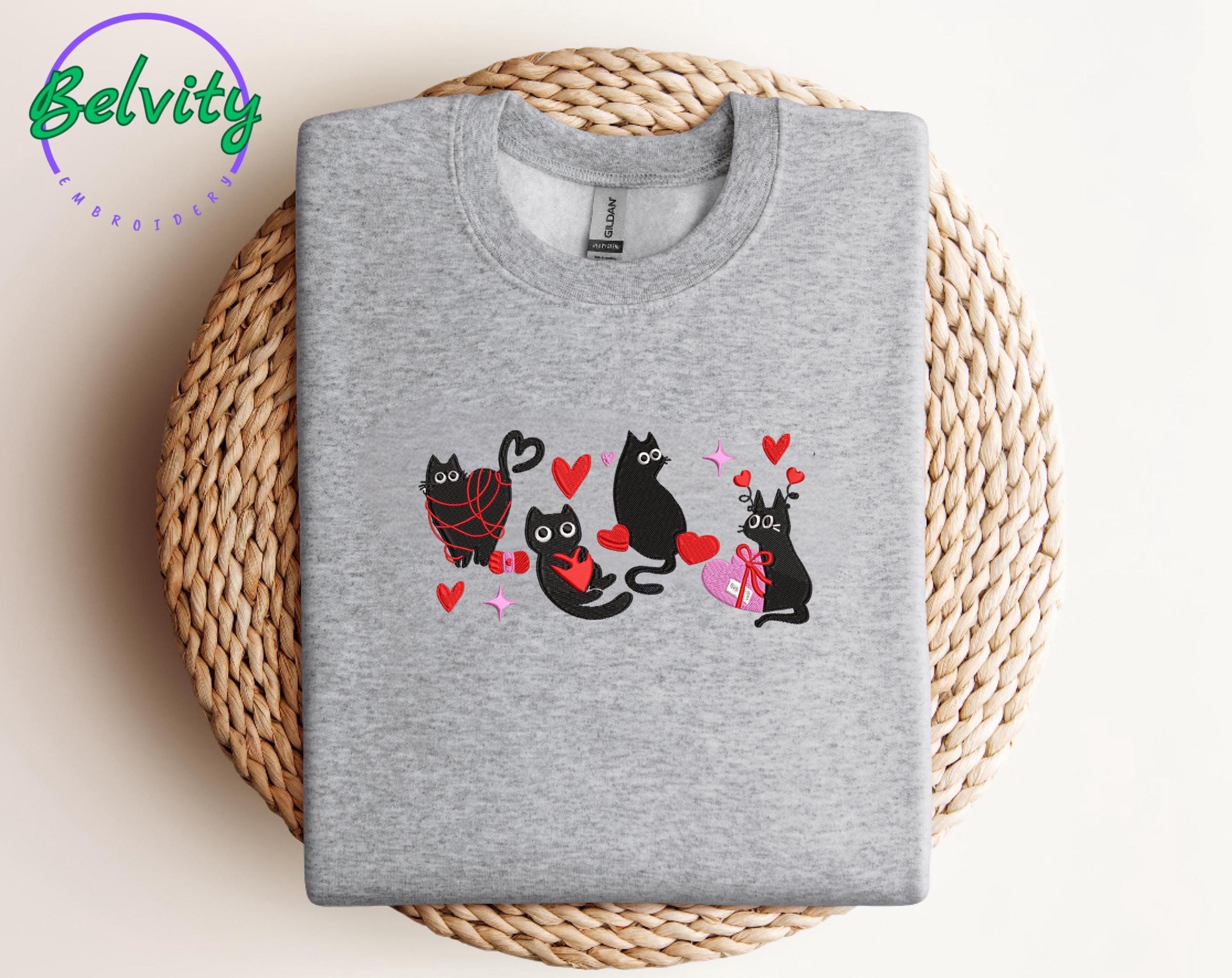 Love Cats Embroidered sweatshirt